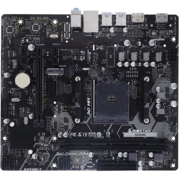 Материнская плата Biostar A520MS (AM4, 2x, microATX, RAID SATA: 0,1,10)