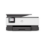 МФУ HP OfficeJet Pro 8023 (струйная, цветная, A4, 256Мб, 20стр/м, 600x600dpi, авт.дуплекс, 800стр в мес, RJ-45, USB, Wi-Fi)