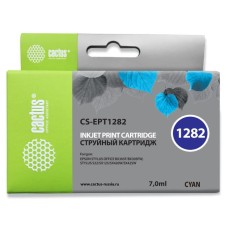 Чернильный картридж Cactus CS-EPT1282 (голубой; 7стр; Stylus S22, S125, SX420, SX425, Office BX305) [CS-EPT1282]