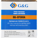 Картридж G&G GG-CF380A (черный; 2400стр; LJ Pro M476dn, M476nw, M476dw)