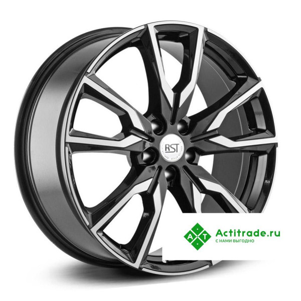 RST R012 R20/8J PCD 5x114,3 ET 30 ЦО 60,1 черный с полированной лицевой поверхностью