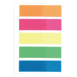 Индексы Hopax 21050 (пластик, 12x45мм, 5цветов, 25закладок каждого цвета)