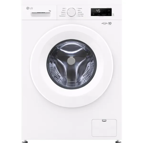 Стиральная машина LG F2Y1HS3W(фронтальная средняя, класс стирки/отжима/э.потребления: A/B/A , макс: 7кг, 1200 об/мин, инвертер, 60x85x44см, белый)