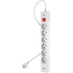 Сетевой фильтр Buro BU-SP5_USB_2A-W (5м, 6xEURO, USB 2шт, 2,2кВт, 10А)