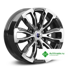 КиК Меконг R18/7.5J PCD 6x139,7 ET 25 ЦО 106,1 черный с полированной лицевой поверхностью