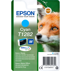 Чернильный картридж Epson C13T12824012 (голубой; 260стр; S22, SX125) [C13T12824012]