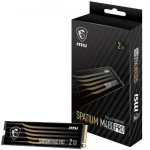Жесткий диск SSD 2Тб MSI SPATIUM (2280, 7400/7000 Мб/с, 1000000 IOPS, PCIe 4.0 x4 (NVMe), 2048Мб, для ноутбука и настольного компьютера)