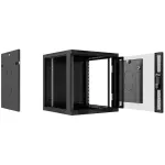 Шкаф коммутационный настенный Cabeus SH-05F-6U60/35-BK (6U, 600x368x350мм, IP20, 30кг)