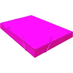 Папка на резинке Бюрократ Double Neon DNE510PINK (A4, пластик, толщина пластика 0,5мм, ширина корешка 30мм, розовый)