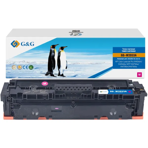 Тонер-картридж G&G GG-W2033A (пурпурный; 2100стр; LJ M454, MFP M479)
