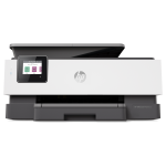 МФУ HP OfficeJet Pro 8023 (струйная, цветная, A4, 256Мб, 20стр/м, 600x600dpi, авт.дуплекс, 800стр в мес, RJ-45, USB, Wi-Fi)