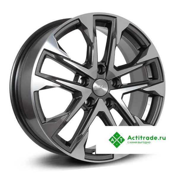 Скад Атакор R17/7J PCD 5x114,3 ET 37 ЦО 66,6 графитовый с полированной лицевой поверхностью