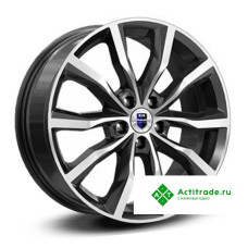 КиК Портер R18/7.5J PCD 5x100 ET 45 ЦО 56,1 черный с полированной лицевой поверхностью [76183]