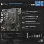 Материнская плата MSI PRO H610M-E DDR4 (LGA1700, Intel H610, 2xDDR4 DIMM, microATX)