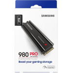 Жесткий диск SSD 2Тб Samsung 980 PRO (2280, 7000/5100 Мб/с, 1000000 IOPS, USB, 2048Мб, для ноутбука и настольного компьютера)