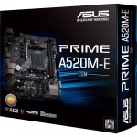 Материнская плата ASUS PRIME A520M-E/CSM (AM4, AMD A520, 2xDDR4 DIMM, microATX, RAID SATA: 0,1,10)