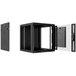 Шкаф коммутационный настенный Cabeus SH-05F-6U60/45-BK (6U, 600x368x450мм, IP20, 60кг)