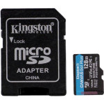Карта памяти microSDXC 128Гб Kingston (Class 10, 170Мб/с, UHS-I U3, адаптер на SD)