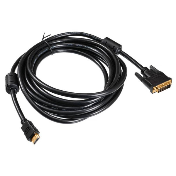 Кабель Buro (HDMI (m), DVI-D (m), 5м)