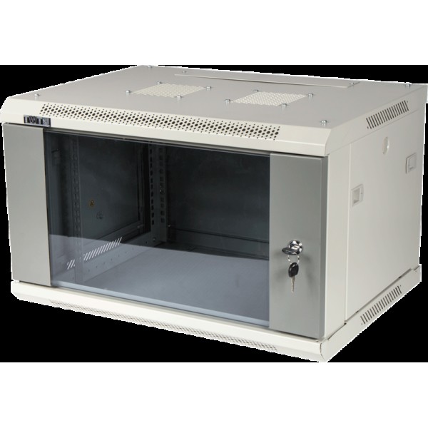 Шкаф коммутационный настенный Lanmaster TWT-CBWPG-18U-6x8-GY (18U, 600x902x800мм, IP20, 60кг)