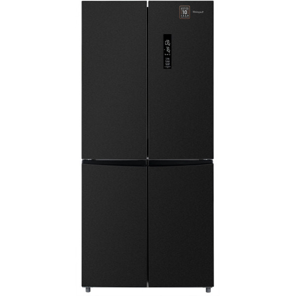 Холодильник Weissgauff WCD 450 BG NoFrost Inverter (No Frost, A+, 2-камерный, Side by Side, инверторный компрессор, черный)