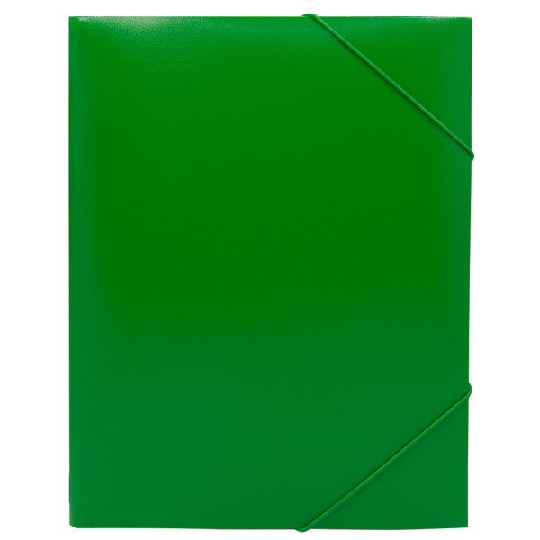 Папка на резинке Buro PRB04GREEN (A4, пластик, толщина пластика 0,5мм, ширина корешка 15мм, зеленый)