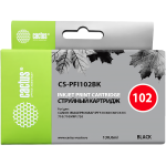 Чернильный картридж Cactus CS-PFI102BK (черный; 130стр; iPF500, iPF600, iPF700, MFP M40, iPF765, LP17, LP24)