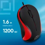 Oklick 115S Optical Mouse for Notebooks Black USB (кнопок 3, 800dpi)