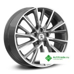 Premium Series КР010 X-Trail R18/7.5J PCD 5x114,3 ET 40 ЦО 66,1 темно - серый глянцевый с полированной лицевой поверхностью
