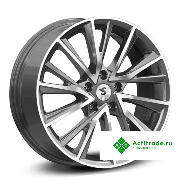 Premium Series КР010 X-Trail R18/7.5J PCD 5x114,3 ET 40 ЦО 66,1 темно - серый глянцевый с полированной лицевой поверхностью