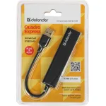 Разветвитель USB DEFENDER USB-концентратор Quadro Express (83204), разъемов: 4