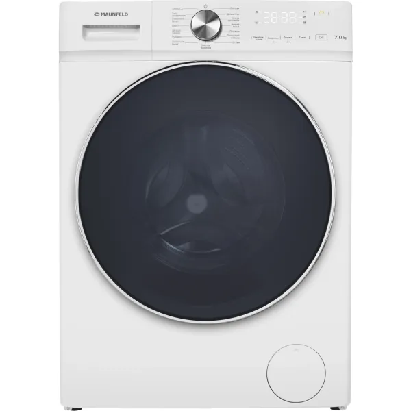 Стиральная машина Maunfeld MFWM127IWH053(фронтальная полноразмерная, класс стирки/отжима/э.потребления: C/A+++ , макс: 7кг, 1200 об/мин, инвертер, 59.5x85.3x50.5см, белый)