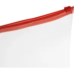 Бюрократ -BPM4ARED (A4+, полипропилен, толщина пластика 0,15мм, молния красный)