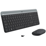 Клавиатура и мышь Logitech Slim MK470 (радиоканал, кнопок 3, 1000dpi)