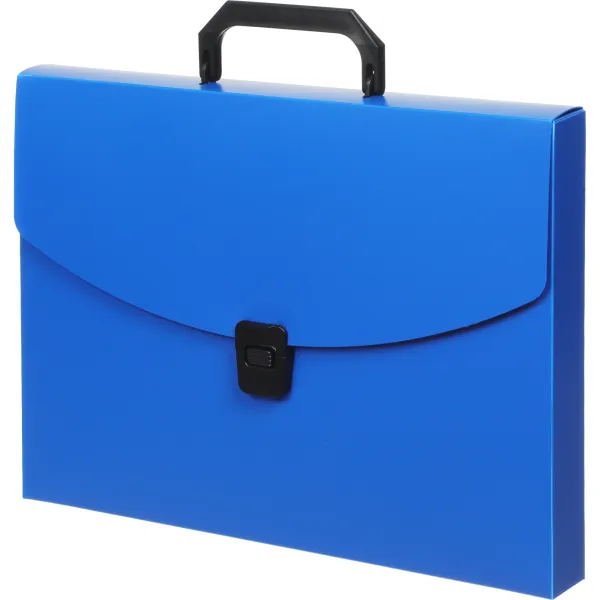 Портфель Бюрократ BPP01BLUE (A4, отделений 1, пластик, толщина пластика 0,7мм, синий)