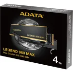 Жесткий диск SSD 4Тб ADATA Legend 960 Max (2280, 7400/6800 Мб/с, 550000 IOPS, PCIe 4.0 x4 (NVMe))