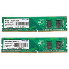 Память DIMM DDR4 2x4Гб 2666МГц Patriot Memory (21300Мб/с, CL19, 288-pin, 1.2 В) [PSD48G2666K]