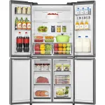 Холодильник Hisense RQ5P470SEI1 (No Frost, A+, 3-камерный, Side by Side, объем 530:331/199л, инверторный компрессор, серый)