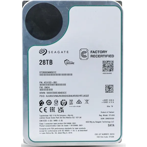 Жесткий диск HDD 28Тб Seagate Exos (3.5