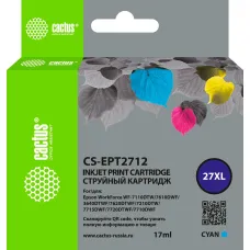 Cactus CS-EPT2712 (голубой; 17стр; WorkForce WF-3620, 3640, 7110, 7210) [CS-EPT2712]