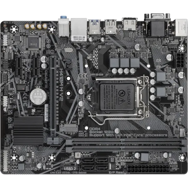 Материнская плата Gigabyte H410M H V2 2.0 (LGA1200, 2xDDR4 DIMM, microATX)