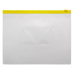 Папка на молнии ZIP Бюрократ BPM5AYEL (A5, полипропилен, толщина пластика 0,15мм, молния желтый)