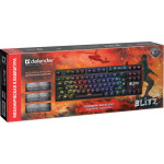 Игровая клавиатура DEFENDER Игровая Blitz GK-240L RU Rainbow Black USB (классическая механическая, 87кл)