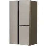 Холодильник Hyundai CS6073FV (No Frost, A+, 3-камерный, Side by Side, инверторный компрессор, шампань стекло)