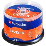 Диск DVD-R Verbatim (4.7Гб, 16x, cake box, 50)