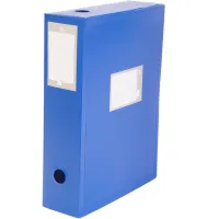 Короб архивный Бюрократ BA80 (80мм, пластик, вырубная застежка) [BA80/08BLUE]