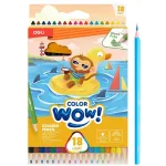 Карандаши Deli ColoRun EC00110 (пластик, трехгранный, 18 цветов, коробка европодвес)