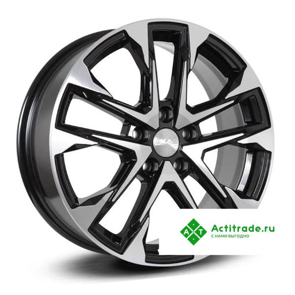 Скад Атакор R17/7J PCD 5x112 ET 40 ЦО 57,1 черный с полированной лицевой поверхностью