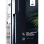 Холодильник Lex LSB458StGIDBI (No Frost, A++, 3-камерный, Side by Side, объем 436:234/202л, инверторный компрессор, серый)