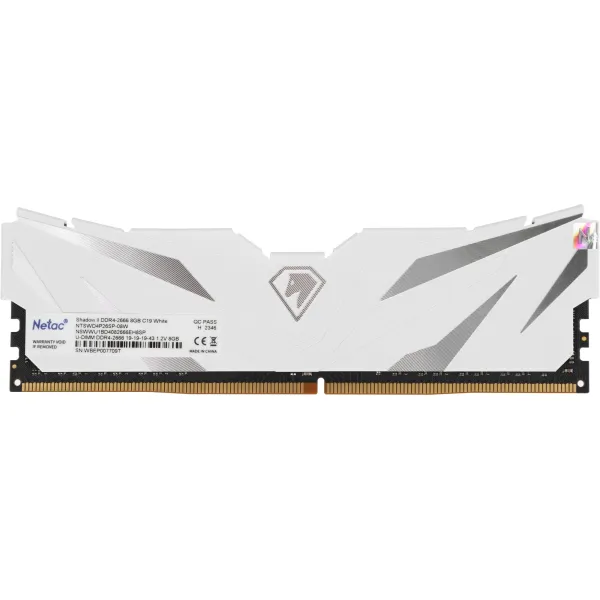 Память DIMM DDR4 8Гб 2666МГц Netac (21300Мб/с, CL19, 288-pin, 1.2 В)